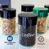1LB Patented Airtight Multi-use Vacuum Works as Smell Proof Ground Coffee Bean Containers. Black Cap and Body, 1.85-Liter/1.6-Quart...