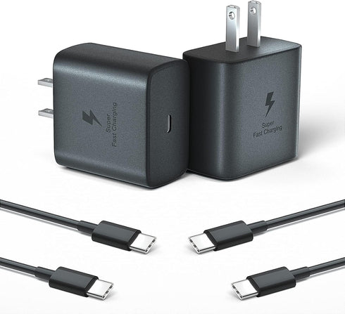 45W Samsung Charger Type C Super Fast Charging 2Pack USB C Android Charger for Samsung Galaxy S23 Ultra/S23/S23+/S22/S22 Ultra/+/S20/S21, i Phone ...