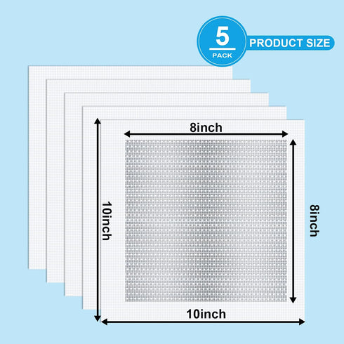 5 Pieces Drywall Repair Patch 8 inch x 8 inch, Self Adhesive Fiberglass Wall Repair Patch Kit, Aluminum Wall Repair Patch for Drywall Plasterboard...