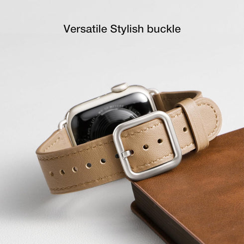 MNBVCXZ Compatible with Apple Watch Band 38mm 40mm 41mm 42mm 44mm 45mm 49mm Women Men Girls Boys Genuine Leather Replacement Strap for iWatch Seri...