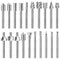 20Pc HSS Router Carbide Engraving Bits and Router Bit Set with 1/8"(3mm) Shank for Power Rotary Tools Accessories for DIY Woodworking, Carving, En...