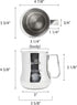 Thunder Group SLMP0024 Espresso Milk Pitcher with Measuring Scale, 24-Ounce...