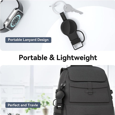 LVFAN Charger for Apple Watch, Portable iWatch Charger USB Wireless Charger Fast Charging Magnetic Cordless Car Travel Charger for Apple Watch Ser...