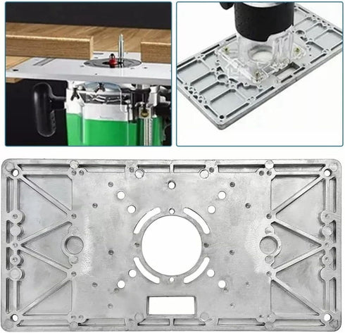 Router Trimmer Woodworking Wood, Aluminium Alloy Router Table Insert Plate Tool, Routers Bench Trimming for Woodworking...