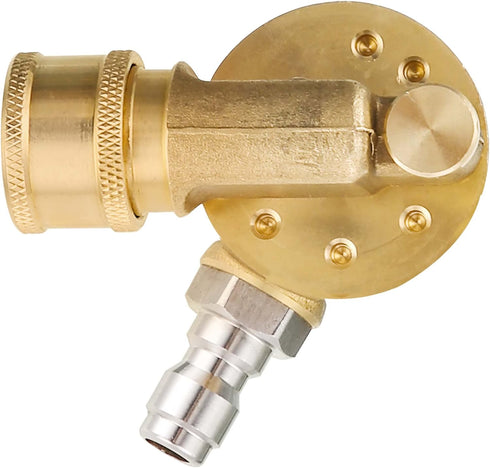 M MINGLE Gutter Cleaner Attachment, Pivoting Coupler for Pressure Washer Nozzle, 240 Degree Rotation, 1/4 Inch Quick Connect, 4500 PSI...