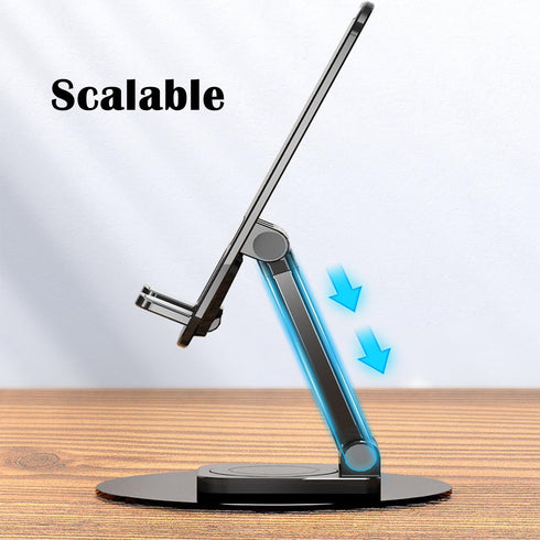 Cellphone Stand Holder 360° Rotation Phone Stand Foldable Scalable Office Desk Adjustable Portable for Travel White...