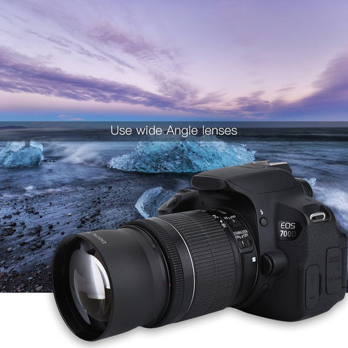 Wide Angle Macro Lens, Camera 52mm 0.45X Magnification Universal Conversion Lens Professional Optical Glass Camera Close Up Lens, for Canon for Ni...