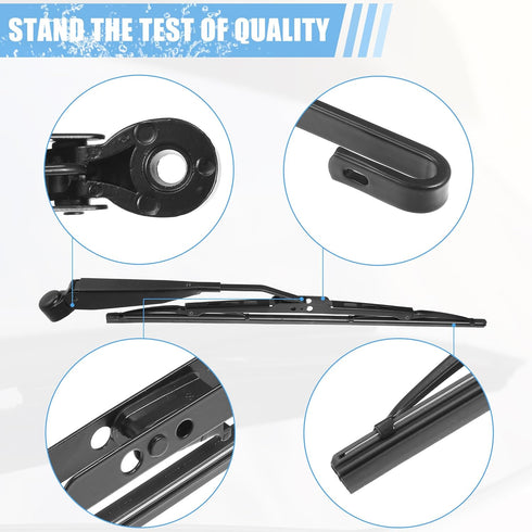 ACROPIX Rear Windshield Wiper Blade Arm Set Back Wiper Assembly Replacement Fit for Chrysler Town & Country 2008-2010 for Dodge Caravan 2008-2010 ...
