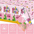 3Pcs Super Brothers Adventure Party Tablecloths 108 x 54 inches Video Game Theme Plastic Table Cloth Fits for Princess Peach Girl Birthday Party D...