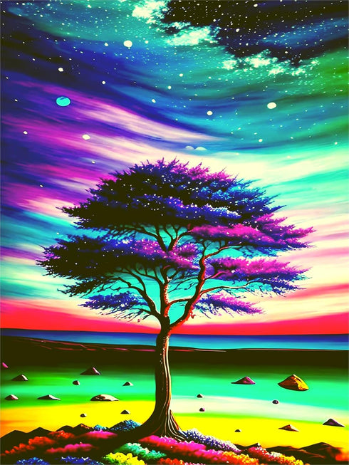 Tree of Life Diamond Painting Kits for Adults & Beginner, Aurora Diamond Art Painting Kit, DIY 5D Diamond Dot Painting, Starry Night Paint Gem Art...