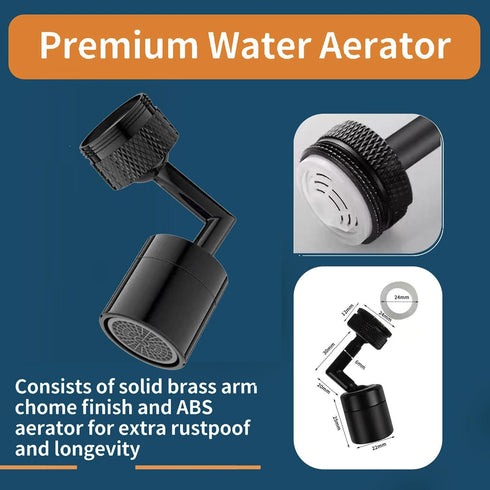 Swivel Faucet Extender, Faucet Extender for Bathroom Sink Kitchen-Aerator-Splash Water Filter Extension, Multifunctional Universal Robotic Arm Rot...