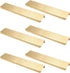 6 Pack Finger Pulls for Cabinets?200mm / 7.87" Length Hidden Door Handle, Brass Edge Pull Finger Edge Pull for Cabinet Handles Drawers Pull Hardwa...