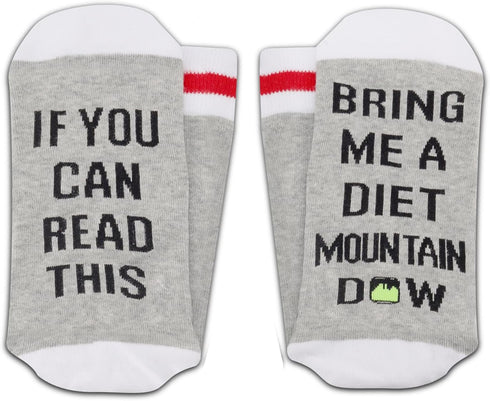 TSOTMO 2 Pairs Drink Gifts If You Can Read This Bring Me A Dirink Novelty Sock...