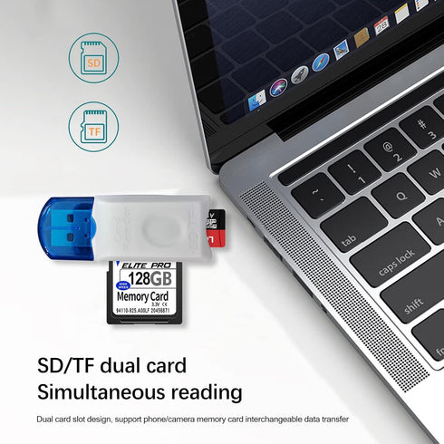 4 Pack USB SD Card Reader for PC, Micro SD Card to USB Adapter, Card Reader for Camera Memory Card Reader, Wansurs Card Reader for Laptop...