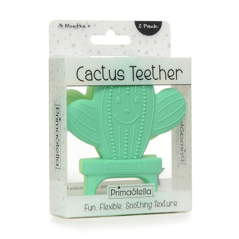 PrimaStella Silicone Cactus Teethers for Infants, Babies and Toddlers - Safety Tested - BPA Free - Cute, Soothing, Easy to Hold - Baby Teether Toy...