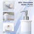 Ceramic Soap Dispenser Blue for Bathroom Kitchen Countertop, Blue and White Hand Soap Dispenser 10oz Bottle Refillable with 304 Stainless Steel Pu...