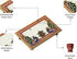 Marble Puja Chowki Rectangle Shape with Peacock Design and Kalash Used to Keep Pooja Items...