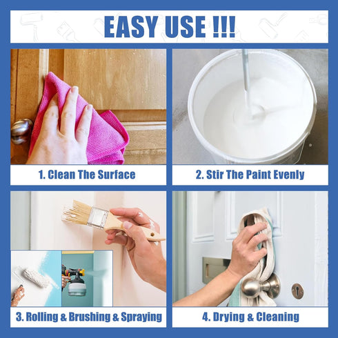 All-Purpose Paint, 5 Oz - Furniture and Cabinet Paint for Interior/Exterior - No Sanding, Quick Drying - Water Based Multi Surface Paint for Wood,...
