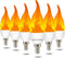 Bestview LED Flame Effect Light Bulbs,3 Modes Flickering Light Bulbs, Smart E12 Chandelier Base Candle Fire Light Bulb for Halloween, Christmas,Pa...