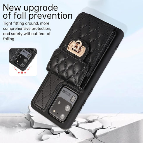 Phone Case for Samsung Galaxy S20 Ultra 5G Wallet Cover with Credit Card Holder Shoulder Crossbody Strap Long Lanyard Leather Cell Accessories S20...