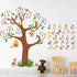 Zonon 3 Sheets Animal Alphabet and Numbers Tree Wall Decals Learning ABC Letters Birds Numbers Peel and Stick Wall Decals Home Bedroom Playroom Nu...