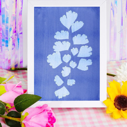 30 Sheets Cyanotype Paper Kit Sun Print Paper A6 Sun Art Paper Light Sensitive Solar Photography Sensitivity Nature Printing Paper for Kids and Ad...
