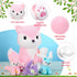 Valentine's Day Gifts 5 Pcs Fox Plush Toy Set 14 Inch Pink Mommy Fox Stuffed Animal with 4 Cute Plush Baby Foxes in Tummy Soft Cuddly Fox Plushie ...