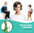 QearFun Dino Headphones for Boys Kids for School,Kids Bluetooth Headphones with Microphone & 3.5mm Jack,Teens Toddlers Wireless Headphones with Ad...