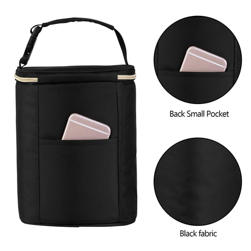 Teamoy Breastmilk Cooler Bag, Baby Bottles Bag for up to 4 Large 9 Ounce Bottles, Perfect for Working Mom Mother, (Bag ONLY), Black...