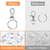 Audab 50 Sets Keychain Rings for Crafts, Assembled Key Chains Hardware for Key Chains, Crafts and Lanyards...