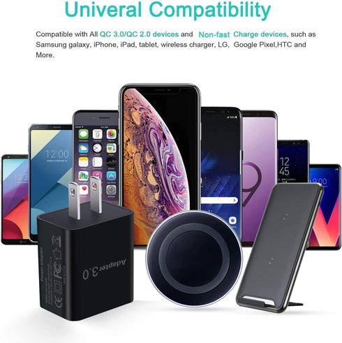 USB Charger Fast Charger 18W Two Port Wall Charger Universal Charging Station Compatible for iPhone 12/11 Pro Max XR, Pixel, Samsung and Other Mor...