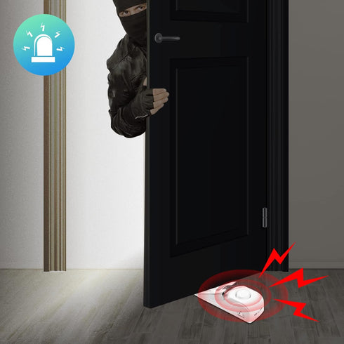 Door Stop Alarm, Door Stopper with 120DB Security Alarm, Floor Wedge Doorstop for Travel Apartment Home House (Pack of 3)...