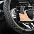 West Llama Customized Auto Car Steering Wheel Cover for Dodge 1989-2011 RAM 1500 2500 3500, Charger, Durango, Challenger(Diamond Quilted-Black+Gra...