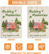 Making Memories Garden Flag, 12 x 18 Inch Double Sided Holiday Yard Outdoor Farmhouse Lawn Decoration Flag, RV Bonfire Forest Campground Camping P...