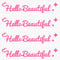 4pcs Hello Beautiful Rearview Mirror Decal, Rearview Mirror Decal Stickers Easy to Remove Car Mirror Decal Stickers Vanity Mirror Stickers for Wom...