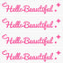 4pcs Hello Beautiful Rearview Mirror Decal, Rearview Mirror Decal Stickers Easy to Remove Car Mirror Decal Stickers Vanity Mirror Stickers for Wom...