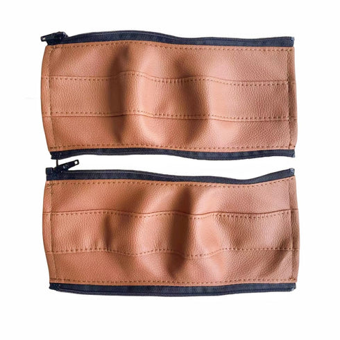 2Pcs/Pair Removable Zipper PU Leather Bumper Handlebar Sleeve Protect Case for Baby Stroller Dust-Proof Cover...