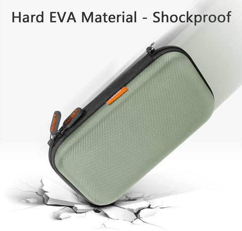 GLCON Hard Protective Carrying Case - Portable Electronic Accessories Cable Organizer Power Bank Pouch - Impact Resistant Smooth Coating Zipper Ba...