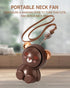 Bear Fan, Portable Neck Fan, Cute Handheld Fan, Rechargeable Battery Powered Fan, 2 Speed Wind, Bladeless Design, Exquisite Appearance, Gift for K...
