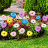 8 Pcs Daisy Garden Stakes Decor Metal Daisy Garden Stakes Iron Crafts, Hand Forged Plant Pick Water Proof Metal Flower Stick Décor for Patio, Lawn...