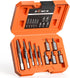 Screw Extractor Set, Chrome Molybdenum Alloy Steel Screw Remover for Removing Stripped Screws and Broken Bolts Ez Out Stripped, Rounded-Off,Damage...