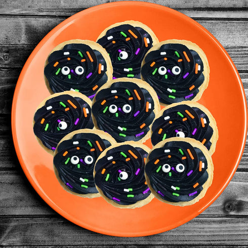 Edible Halloween Eyeballs Orange Black Purple Green White Cake Confetti Sprinkles Cake Cookie Cupcake Ice cream Donut Jimmies Quins 4oz...