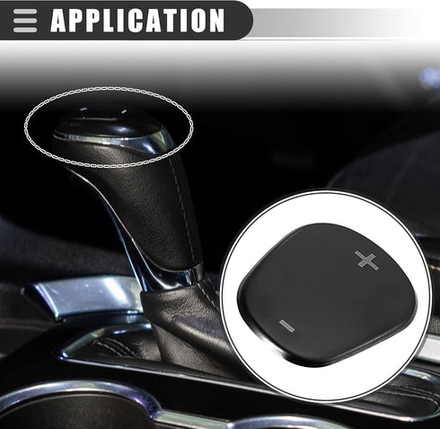 Motoforti Auto Car Gear Shift Knob Cover Sticker, for Chevrolet Equinox 2018-2020, Stainless Steel, Black...