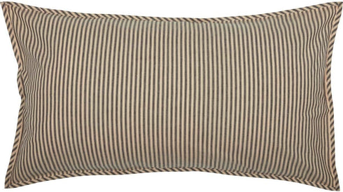 VHC Brands Sawyer Mill Ticking Stripe King Sham, Charcoal Gray, 21x37...