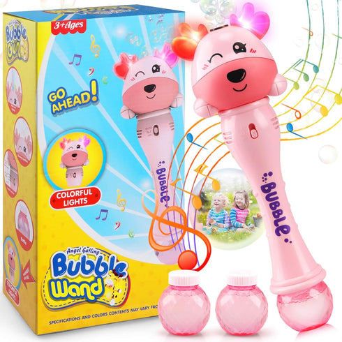 Bubble Wands for Kids Girls Princess Toy Bubble Machine Wand Maker Blower Musical&Light Up Outdoor Party Birthday Toys for Toddlers, Gift for 3 4 ...