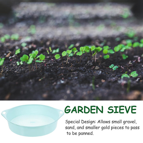 Rock Garden Sieve Soil Sifter: Round Gardening Soil Sieve Garden Sand Sieve Gardening Tool Accessories for Small Gravel Soil Sand...