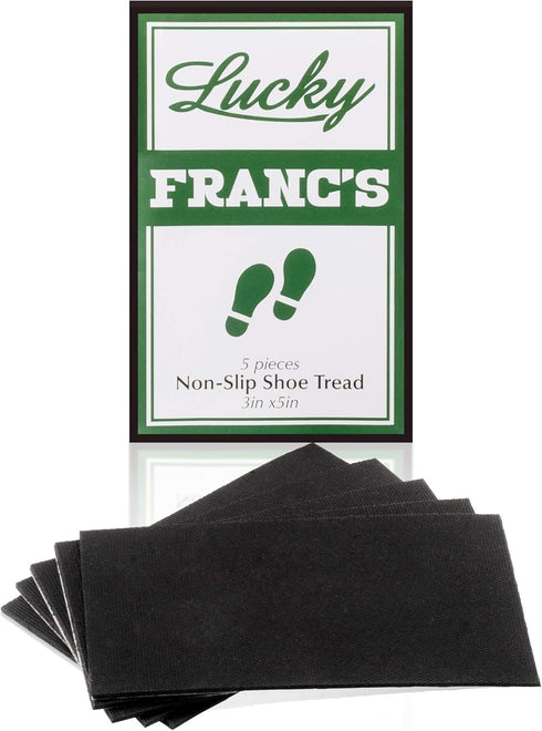 Black Non-Slip Shoe Pads | Anti-Skid Shoe Treads for Men's & Women's Heels or Boots | Improved 5 Large 3" x 5" Self-Adhesive Heel Pads...