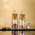 Yungyan 50 Pieces Small Mini Glass Bottles Jars with Cork Stoppers Set, Tiny Cork Glass Bottles with Eye Screws and Small Funnel for Decoration, A...