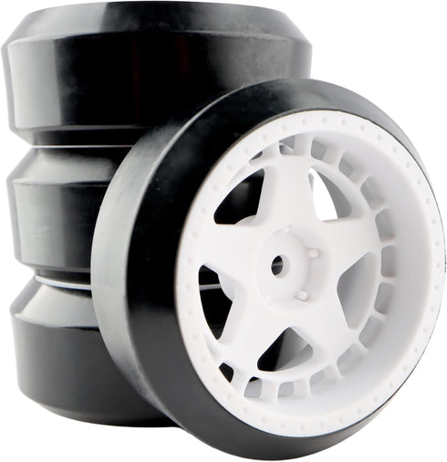 4PCS 12mm Hub Wheels,1 : 10 Hard Plastic RC Drift Cars Tires for Traxxas HSP Tamiya HPI Kyosho On-Road Drifting Car(White)...