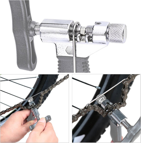 Bike Link Plier + Chain Breaker Splitter + 6 Pairs Bicycle Missing Link, Chain Plier Quick Link Plier for 6/7/8/9/10 Speed Chains Repair | Profess...